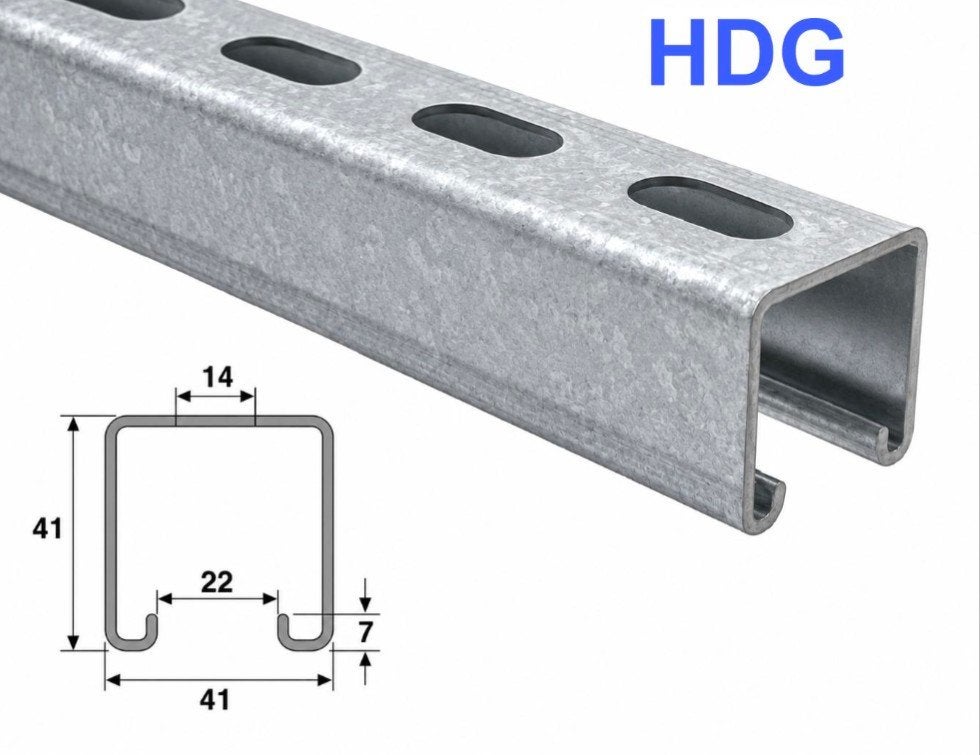 Fischer FUS MONTAGERAIL 41x41mm Thermisch verzinkt ankerrail, Doe-het-zelf en Verbouw, Ophalen, Overige typen