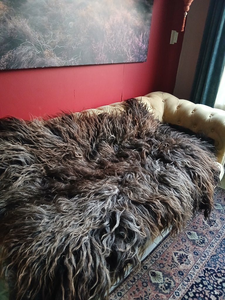 180 cm groot Gevilt schapenvacht schoonebeker, 180 cm, 90 cm, Ophalen of Verzenden, Landelijk