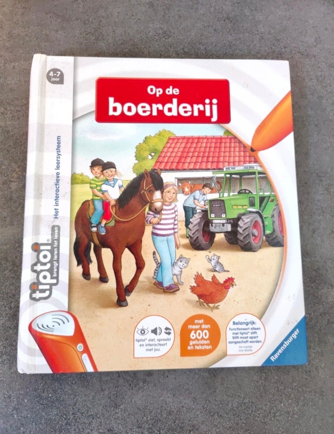 tiptoi boek op de boerderij - goede staat, Ophalen of Verzenden, Zo goed als nieuw, Taal en Lezen, Met geluid