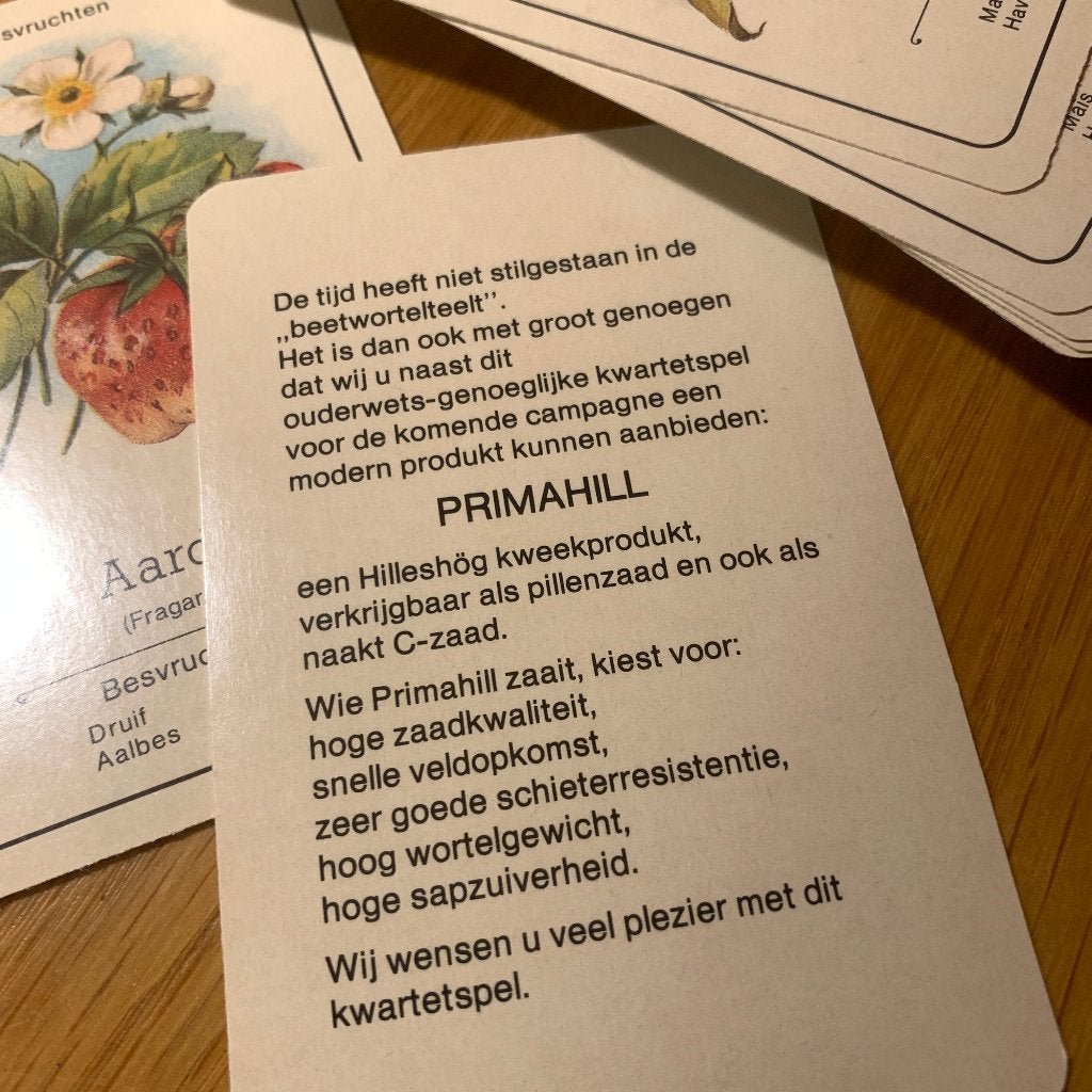 Vintage KwartetSpel - B.V. Hollandse Suikerbieten, Verzamelen, Speelkaarten, Jokers en Kwartetten, Ophalen of Verzenden, Gebruikt