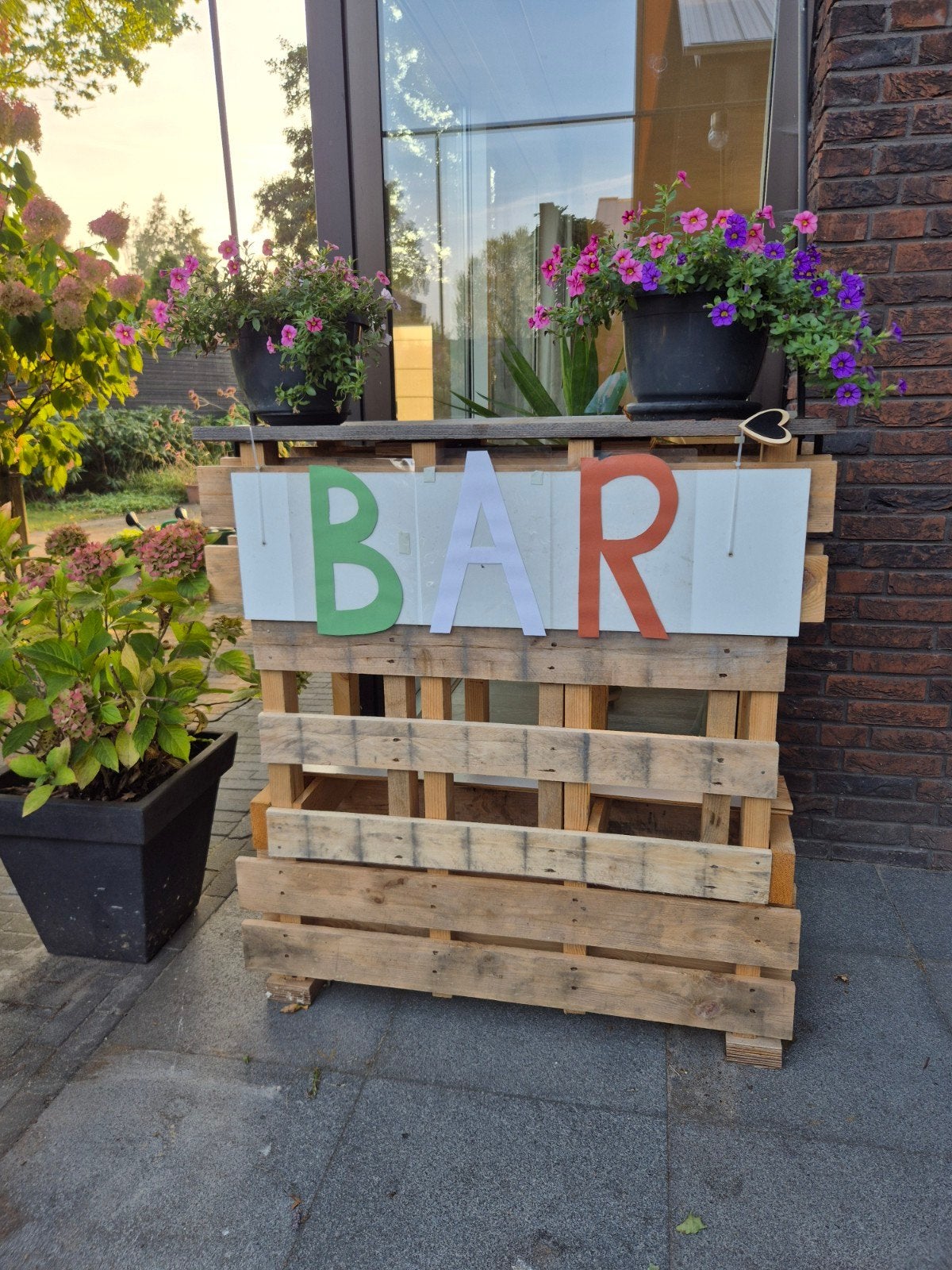 Handgemaakte Pallet Bar voor Tuin of Feest, Ophalen, Gebruikt
