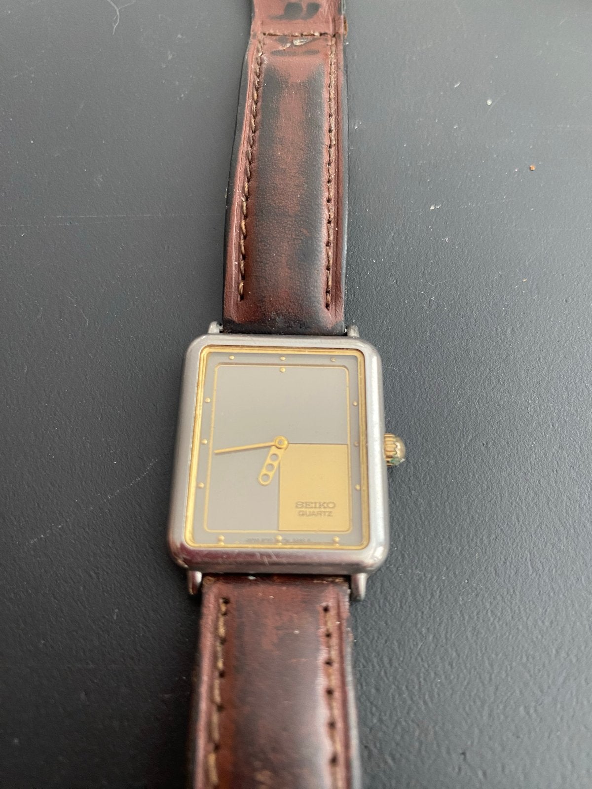 Vintage Seiko tank Quartz horloge, Sieraden, Tassen en Uiterlijk, Horloges | Heren, Ophalen of Verzenden, Staal, Polshorloge, Seiko