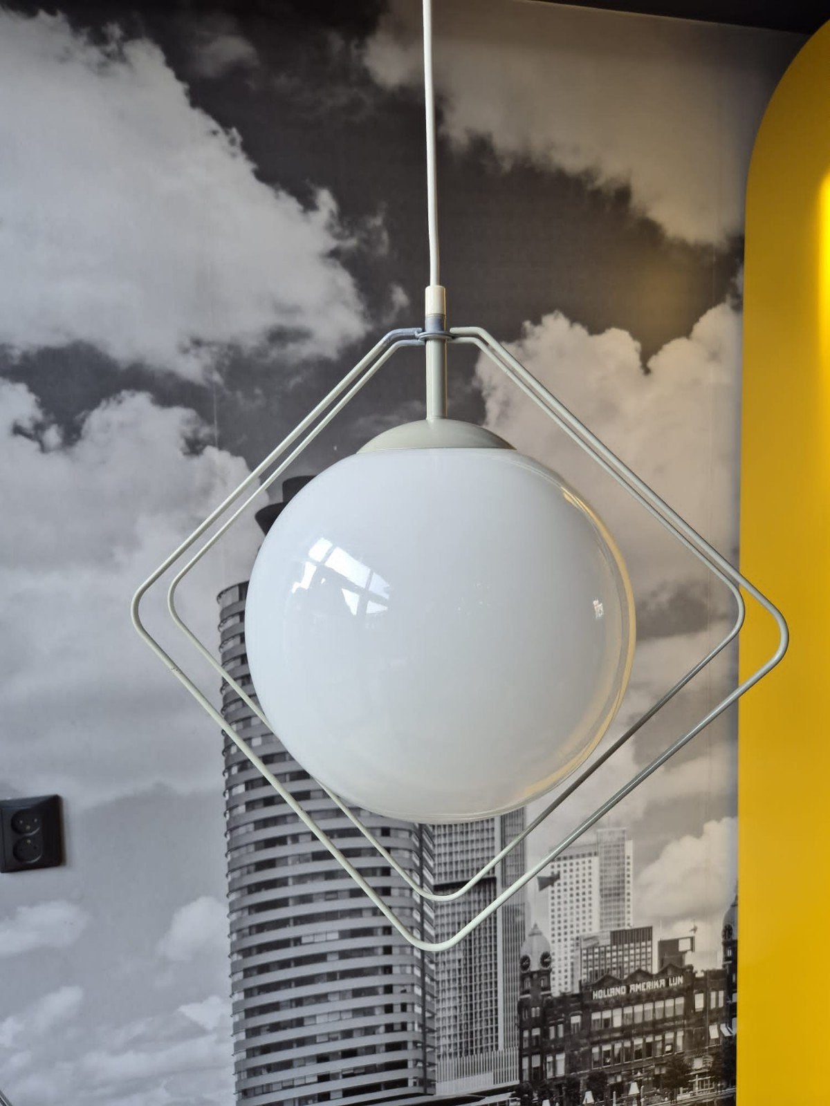 Hanglamp bol, Ophalen, Zo goed als nieuw, Glas, E27 (groot)
