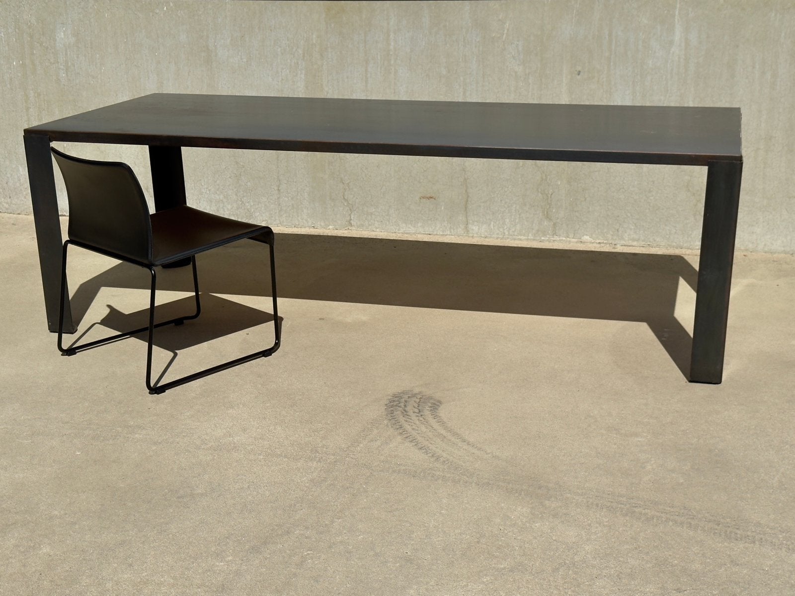 ZEUS Big Irony STALEN  design tafel 238cm Maurizio Peregalli, Huis en Inrichting, Gebruikt, 100 tot 150 cm, |, 200 cm of meer