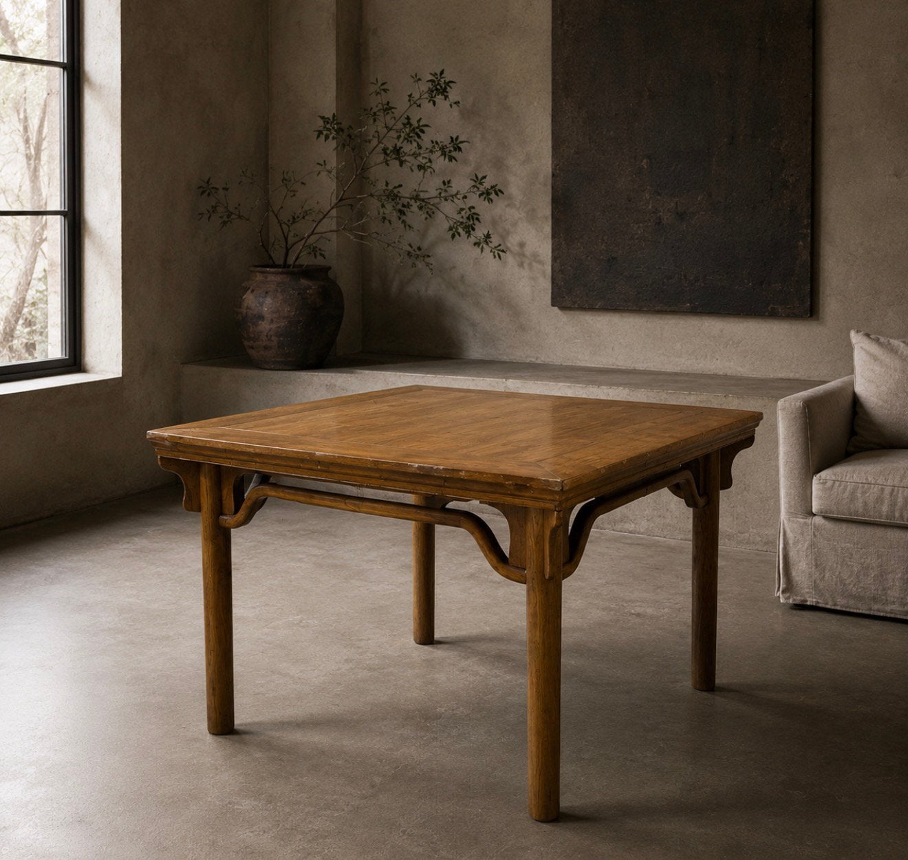 Vintage Chinese Qing stijl tafel – massief hout, Antiek en Kunst, Antiek | Meubels | Tafels, Ophalen