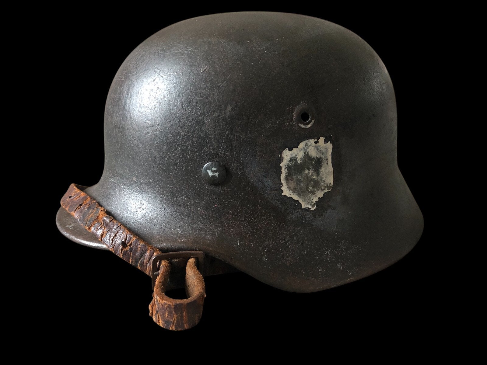WW2 M40 DD stahlhelm <Quist>, Ophalen of Verzenden, Duitsland, Helm of Baret