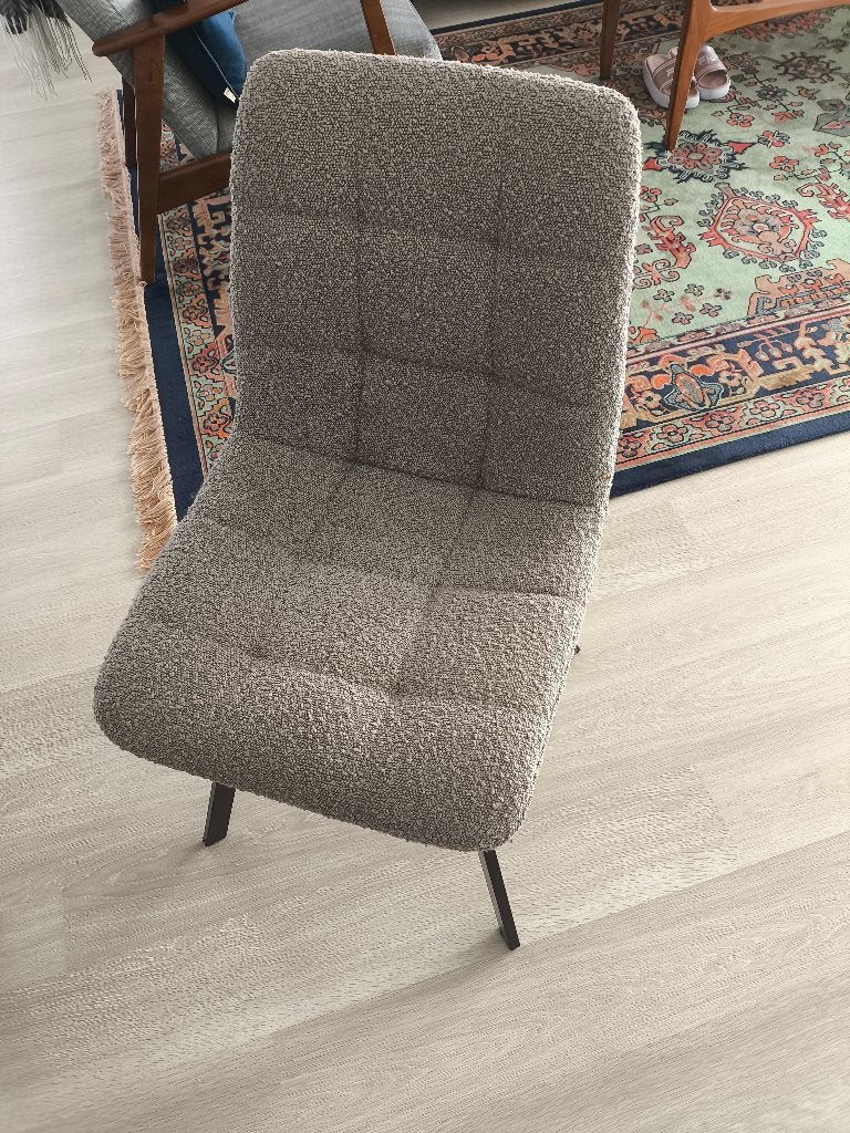 Eetkamer stoel Grijs -  6 stuks beschikbaar, Ophalen, Zo goed als nieuw, Metaal, Grijs