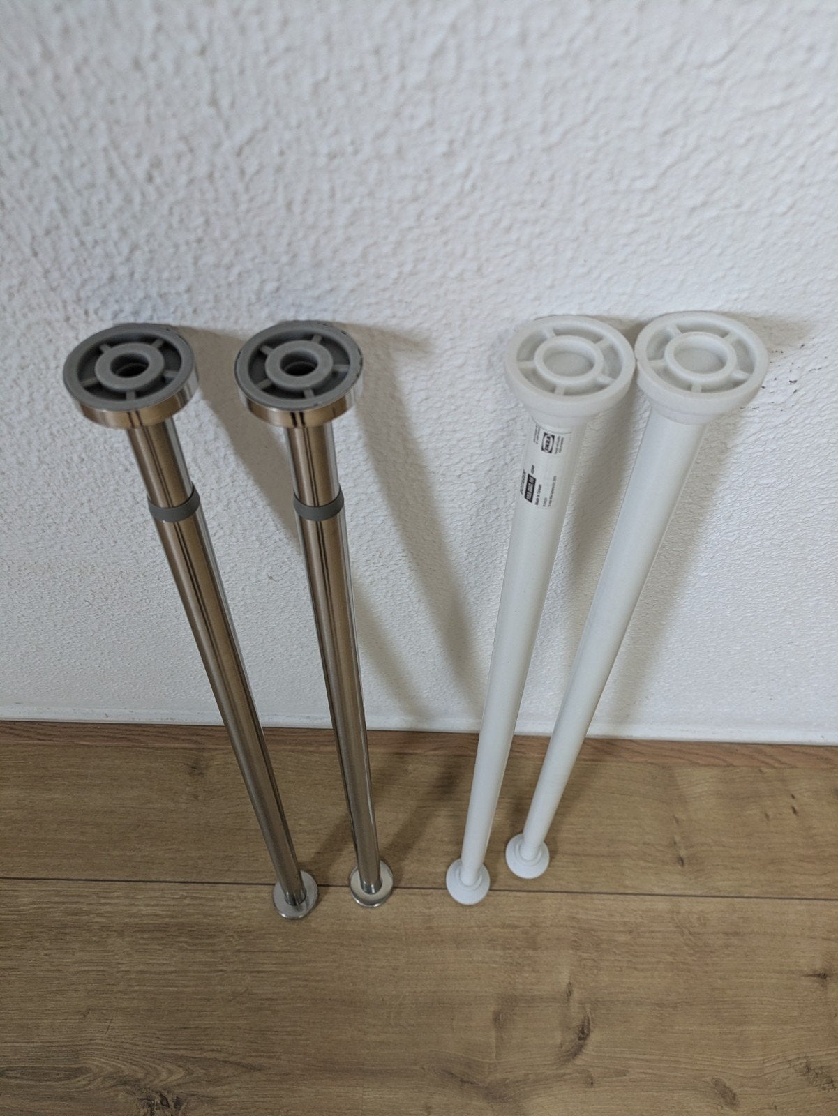 2x Ikea Gordijnhouders - Wit en RVS, Huis en Inrichting, Gebruikt, Metaal, Ophalen of Verzenden, Wit