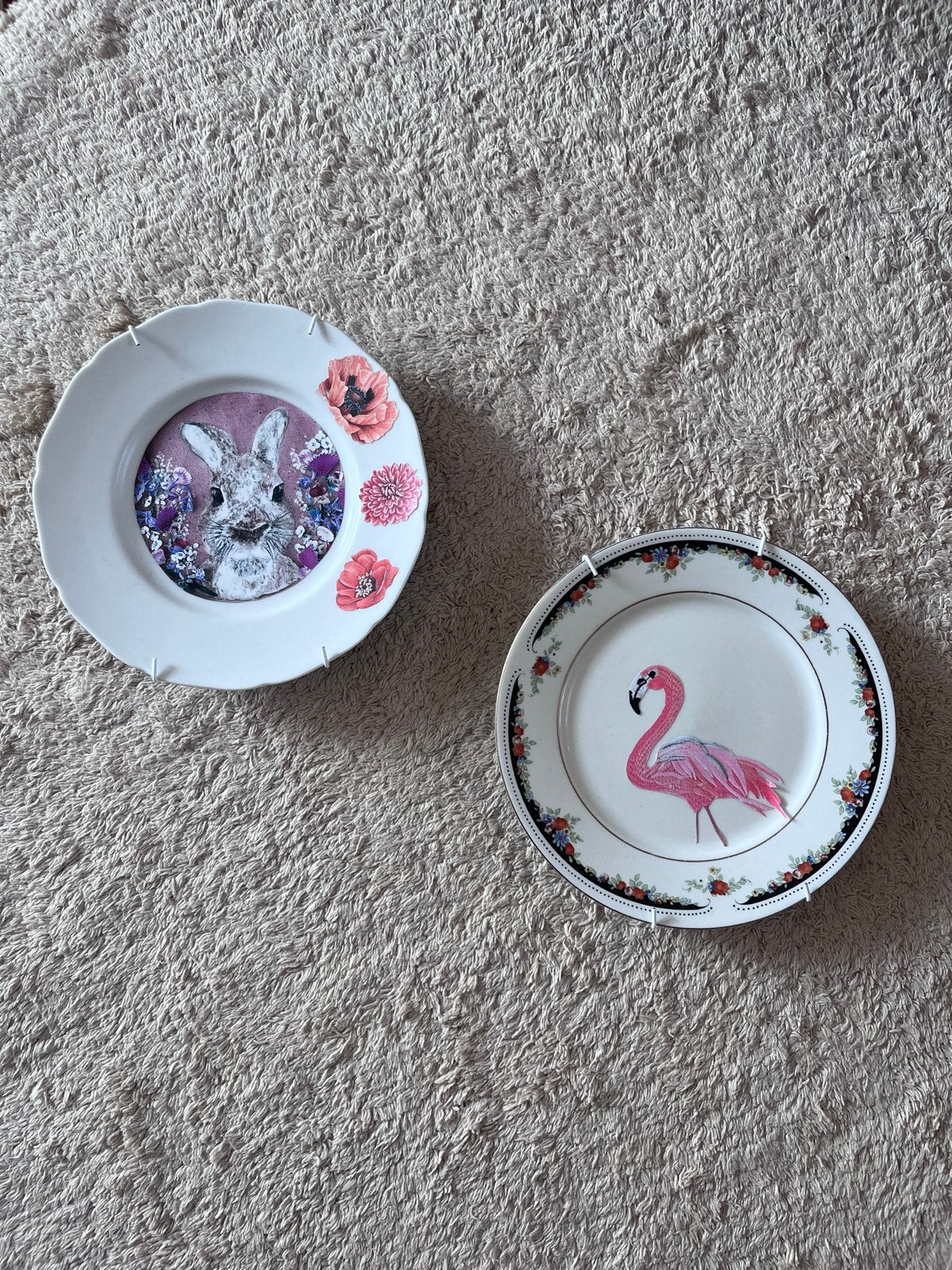 Decoratieve Wandborden met Dierenprints (Konijn & Flamingo), Ophalen of Verzenden
