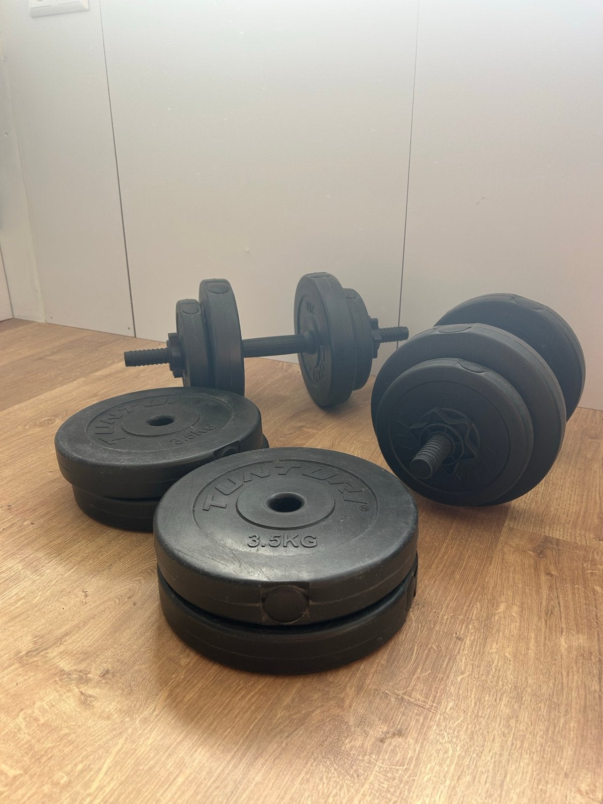 Dumbbell set met extra gewichten - Tunturi, Ophalen, Gebruikt, Armen, Dumbbell