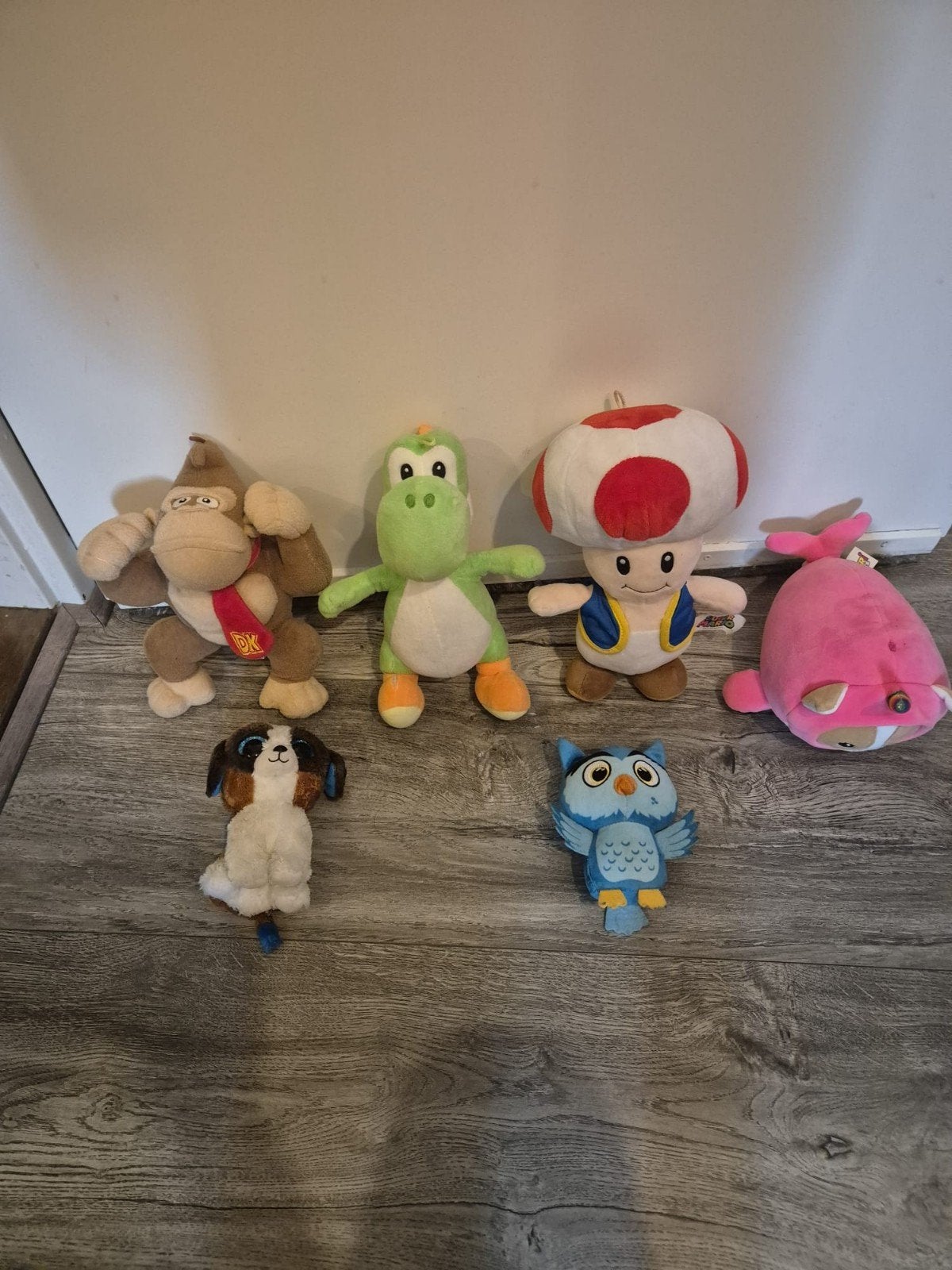 Diverse knuffels: Donkey Kong, Yoshi, Toad,  en meer, Gebruikt, Ophalen of Verzenden, Nintendo, Middelgroot (20 tot 80 cm)