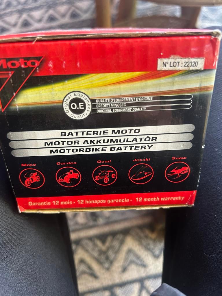 4x Motobike Accu M16 YTX4L-BS 12V 3Ah, Ophalen of Verzenden