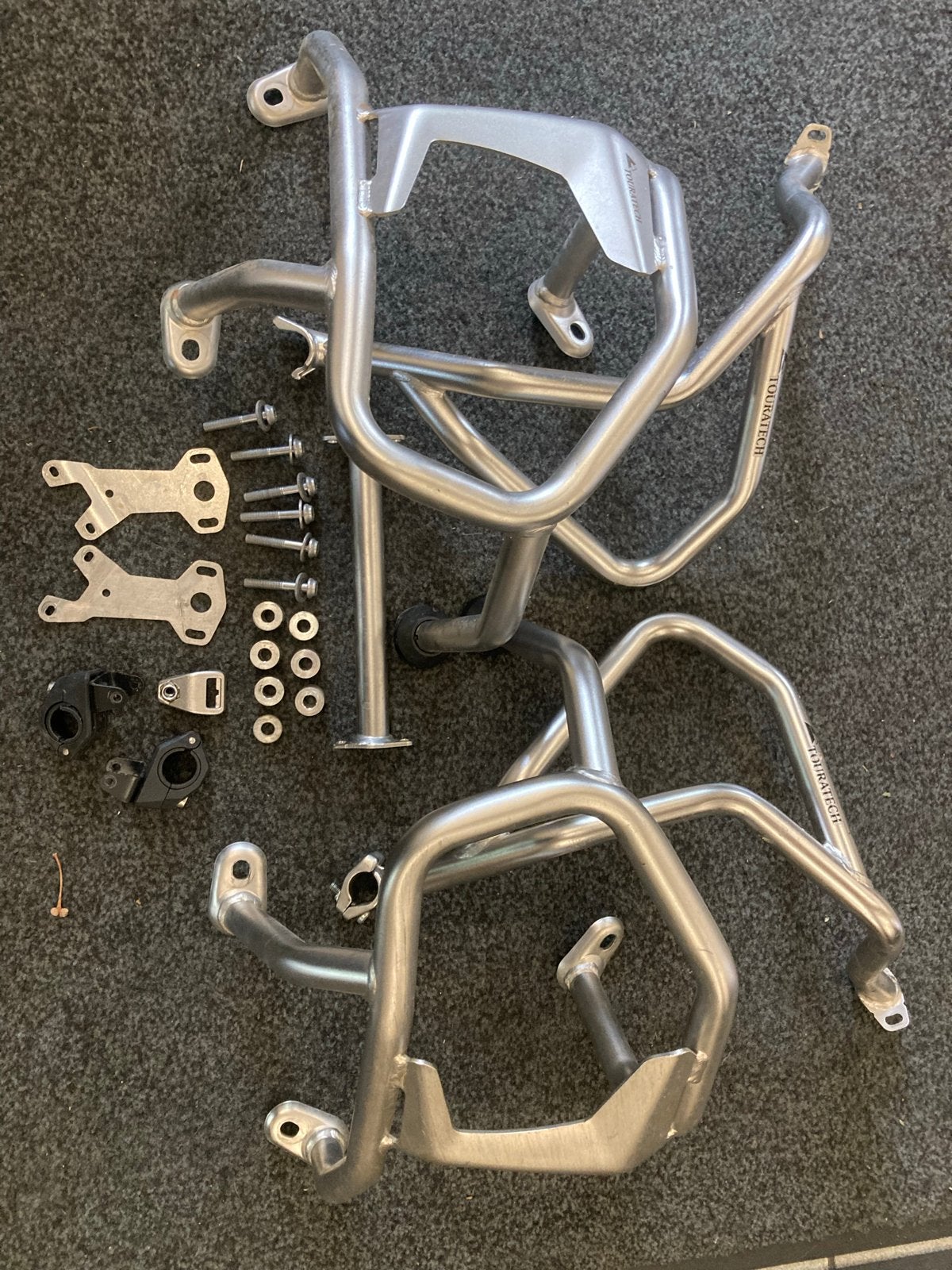 Touratech valbeugels BMW R 1300 GS zilver (boven & onder), Ophalen, Gebruikt