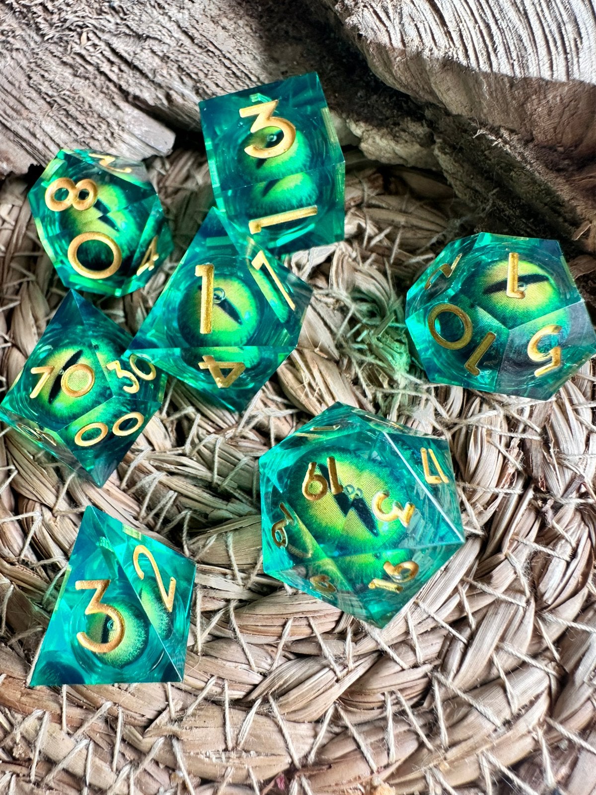 DND dice / drakenoog / groen / dobbelstenen / RPG / nieuw, Hobby en Vrije tijd, Wargaming, Ophalen of Verzenden, Nieuw, Overige soorten