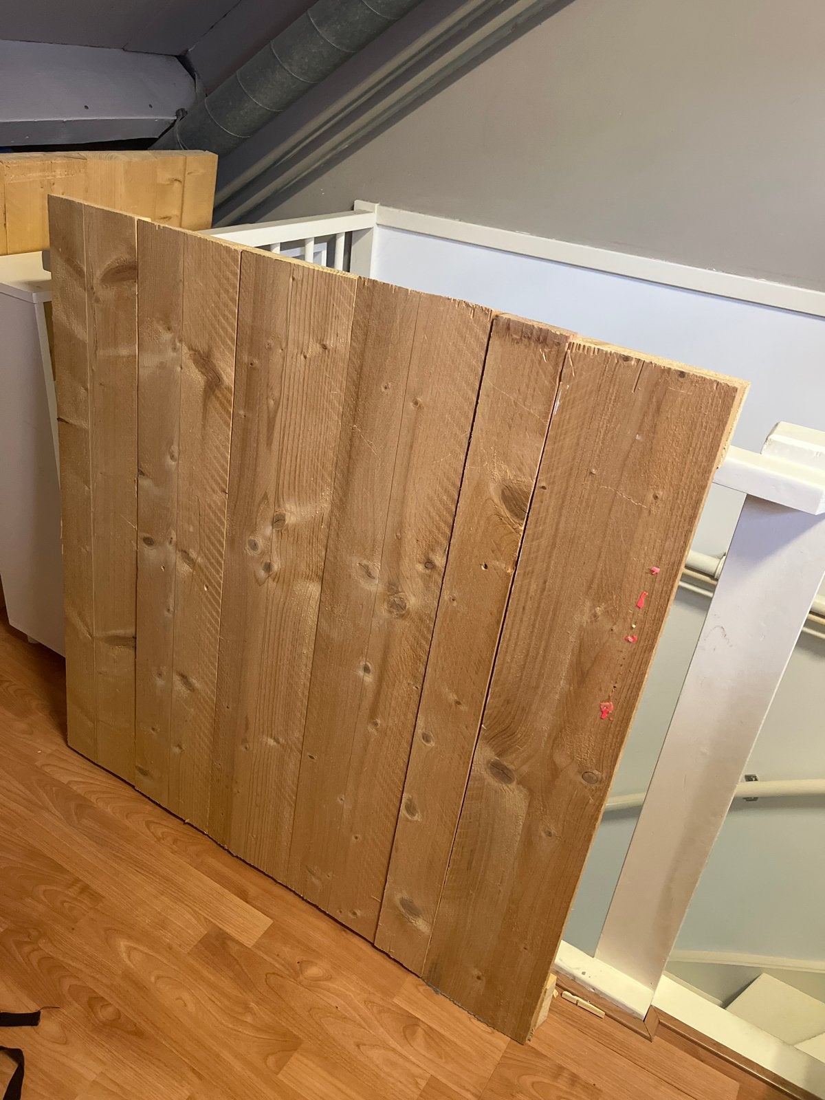 6 Steigerhouten Panelen 108x108 cm, Ophalen, Gebruikt, 25 tot 50 mm, Overige typen