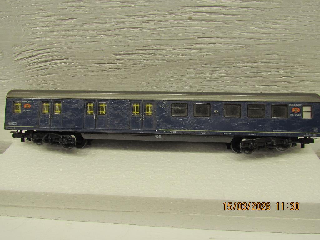 Marklin # 4048 (2) NS Post P7939, Hobby en Vrije tijd, Modeltreinen | H0, Wisselstroom, Gebruikt, Analoog, Wagon