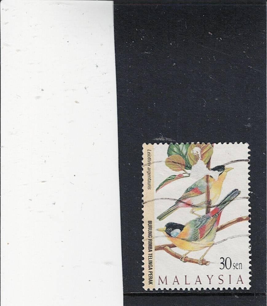 vogel Malaisie, Ophalen of Verzenden, Gestempeld, Dier of Natuur