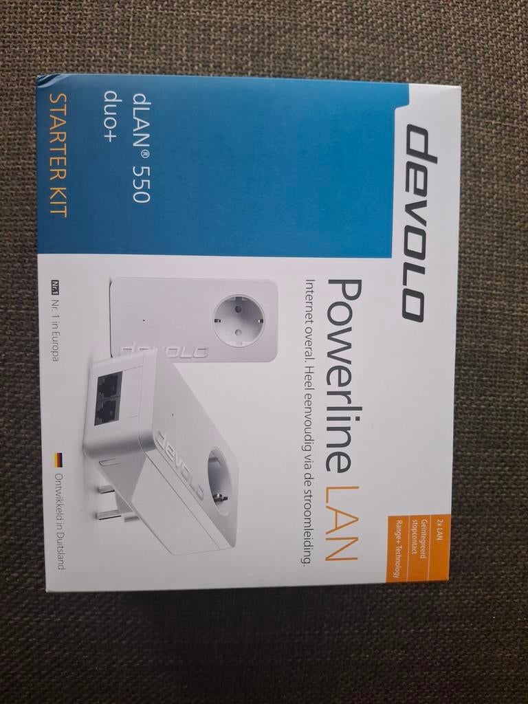 Devolo dLAN 550 duo+ Powerline LAN Starter Kit, Computers en Software, Powerlines, Ophalen of Verzenden, Zo goed als nieuw, Devolo