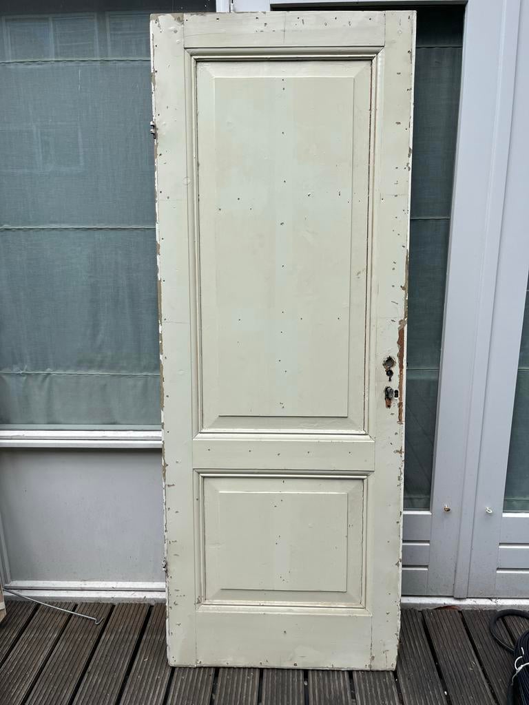 Oude houten binnendeur - Paneeldeur, Ophalen, Gebruikt, Minder dan 80 cm, Binnendeur