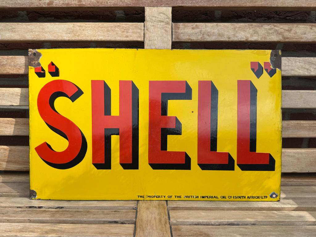 Emaille Reclamebord SHELL, Verzamelen, Merken en Reclamevoorwerpen, Ophalen of Verzenden, Reclamebord