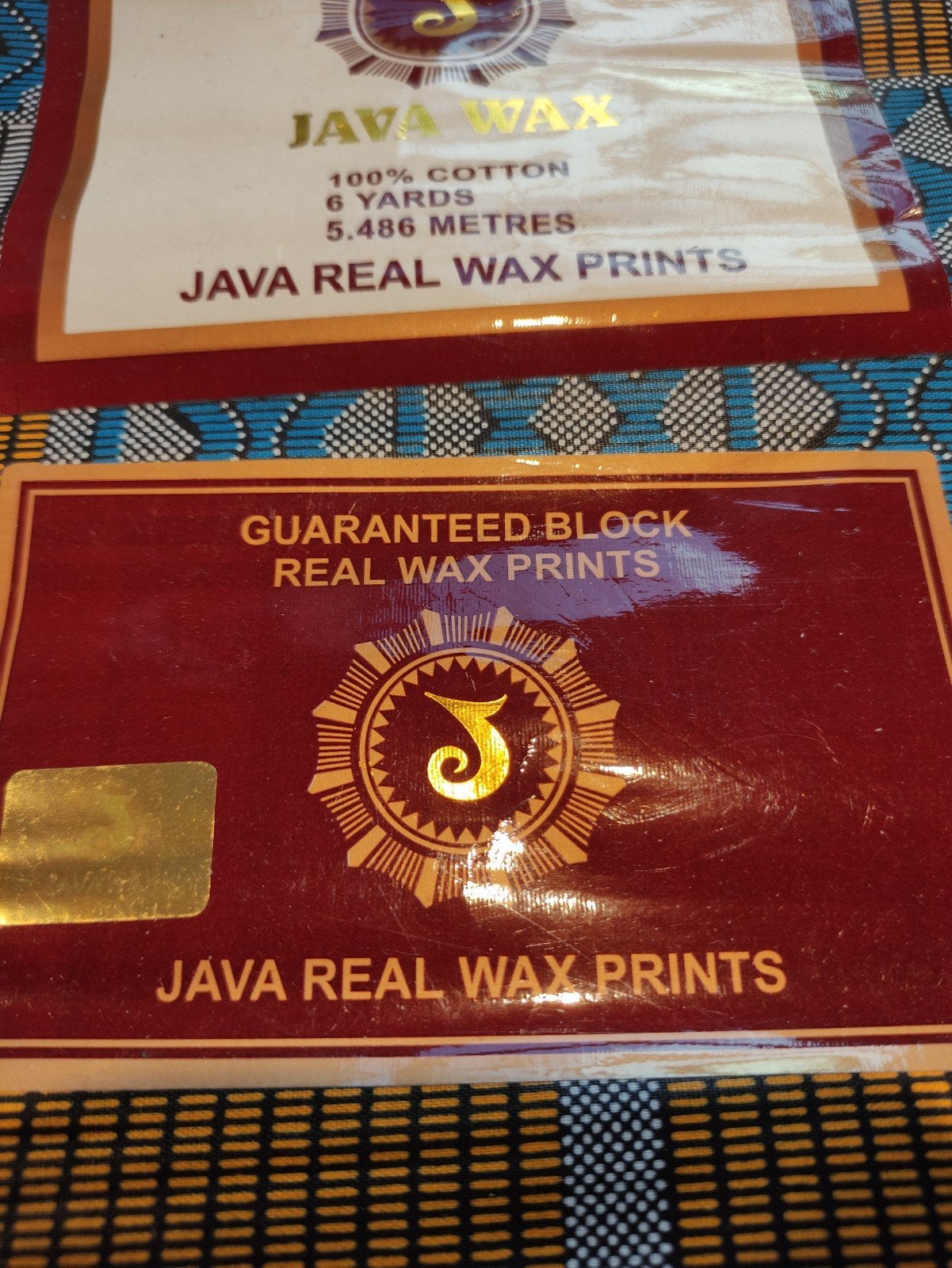 Java wax stog 100% katoen stof 6 yards 5,486 meter, Hobby en Vrije tijd, Stoffen en Lappen, Overige kleuren, 120 cm of meer, Ophalen of Verzenden