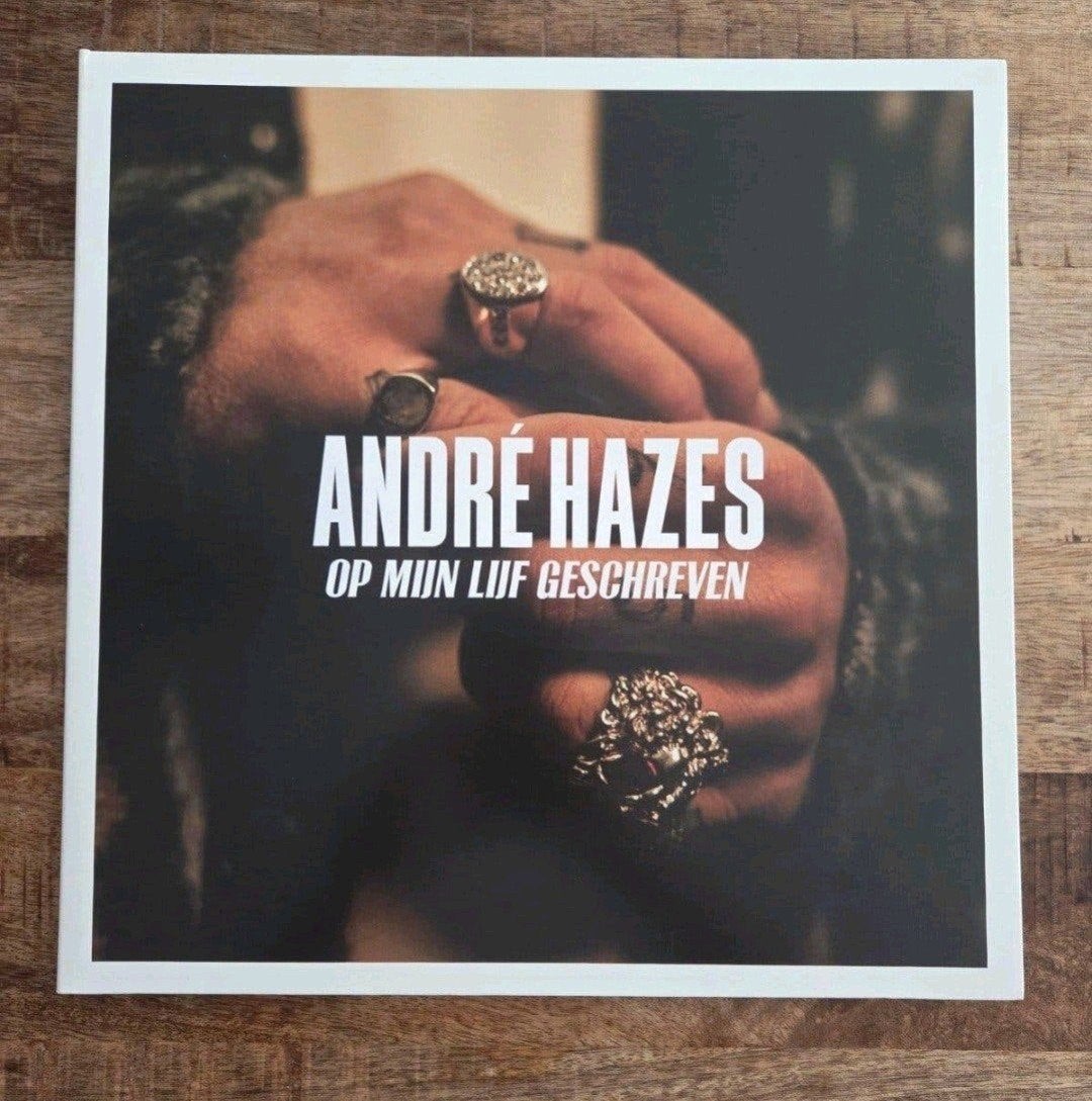 Lp Andre Hazes junior op mijn lijf geschreven (Gesigneerd), LP, Gesigneerd, Ophalen of Verzenden, Zo goed als nieuw