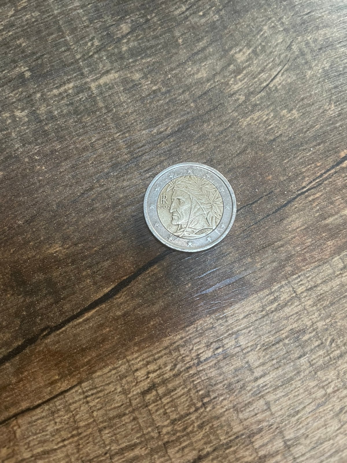 2 euromunt italië dante alighieri zeldzaam/speciaal 2002, Ophalen of Verzenden