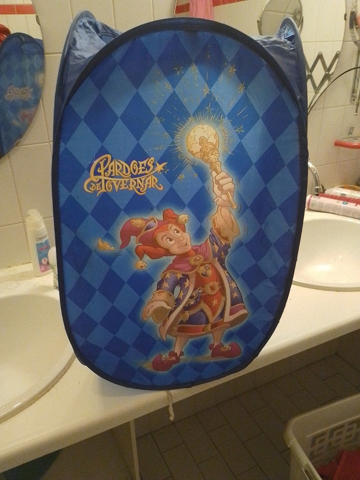 Pardoes de Tovernar wasmand/opbergmand, Ophalen of Verzenden, Gebruikt, Blauw, Textiel