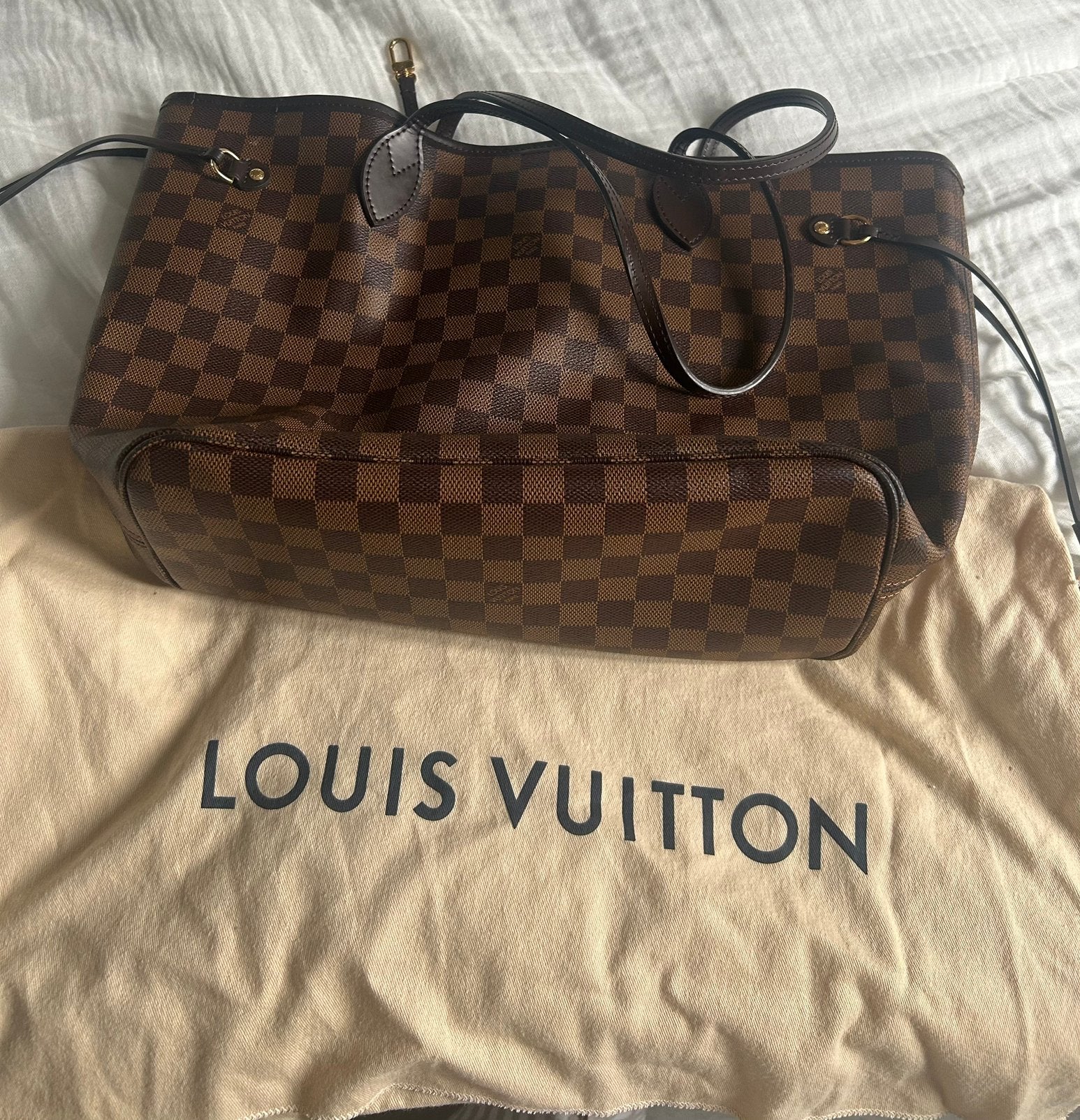 Louis vuitton neverfull MM origineel!, Sieraden, Tassen en Uiterlijk, Ophalen, Zo goed als nieuw