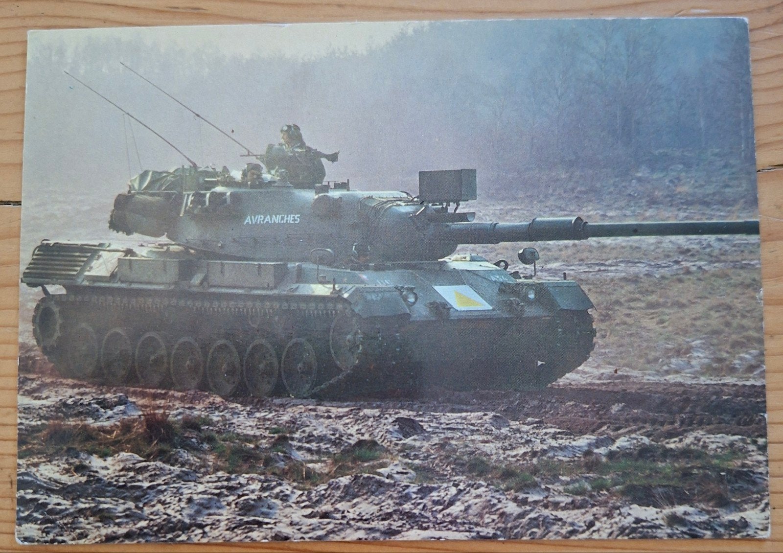 Blanco kaart Leopard 1 tank landmacht stichting A.A.T., Ophalen of Verzenden, Landmacht, Nederland, Foto of Poster