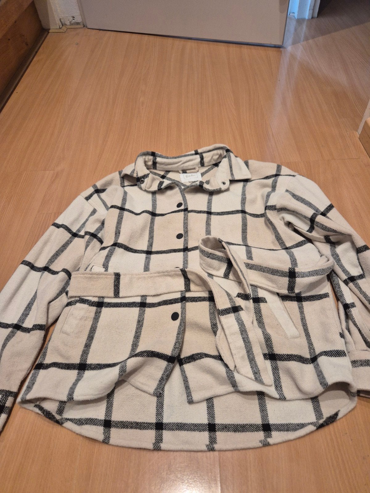 Bien Bleu Geruite Shacket / Blousejas (Maat S), Ophalen of Verzenden