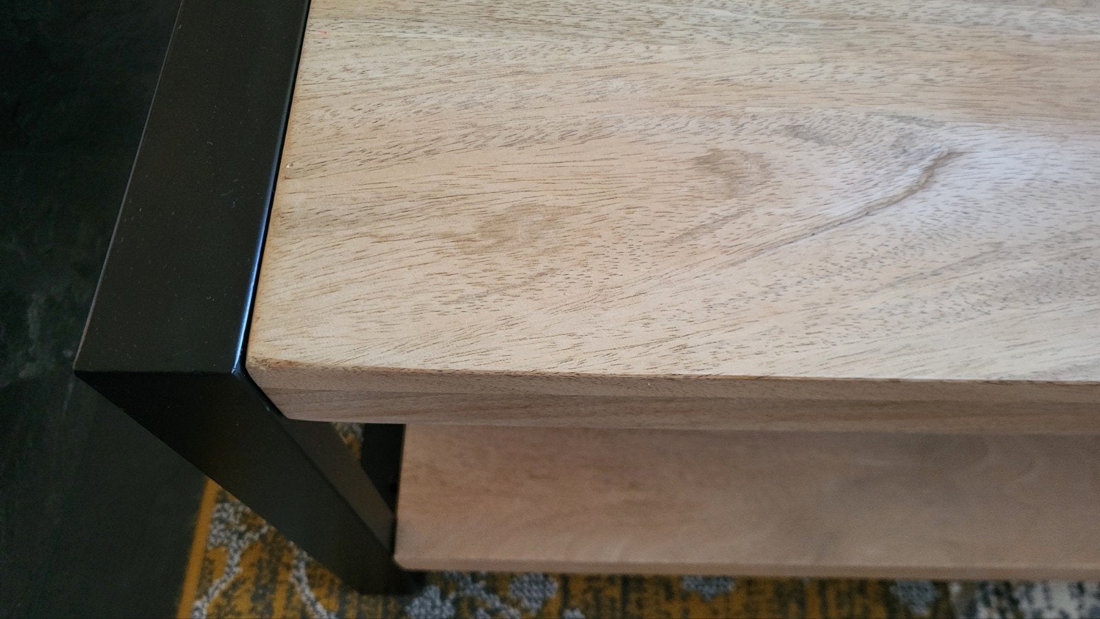 Mango houten salon tafel, Ophalen, Overige materialen, Gebruikt, 100 tot 150 cm