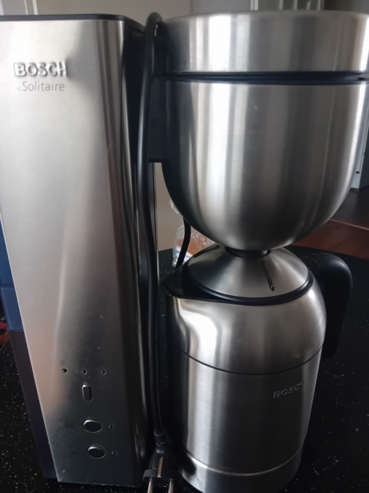 Bosch Solitaire Koffiezetapparaat - RVS Design, Gebruikt, 10 kopjes of meer, Koffiemachine, Gemalen koffie