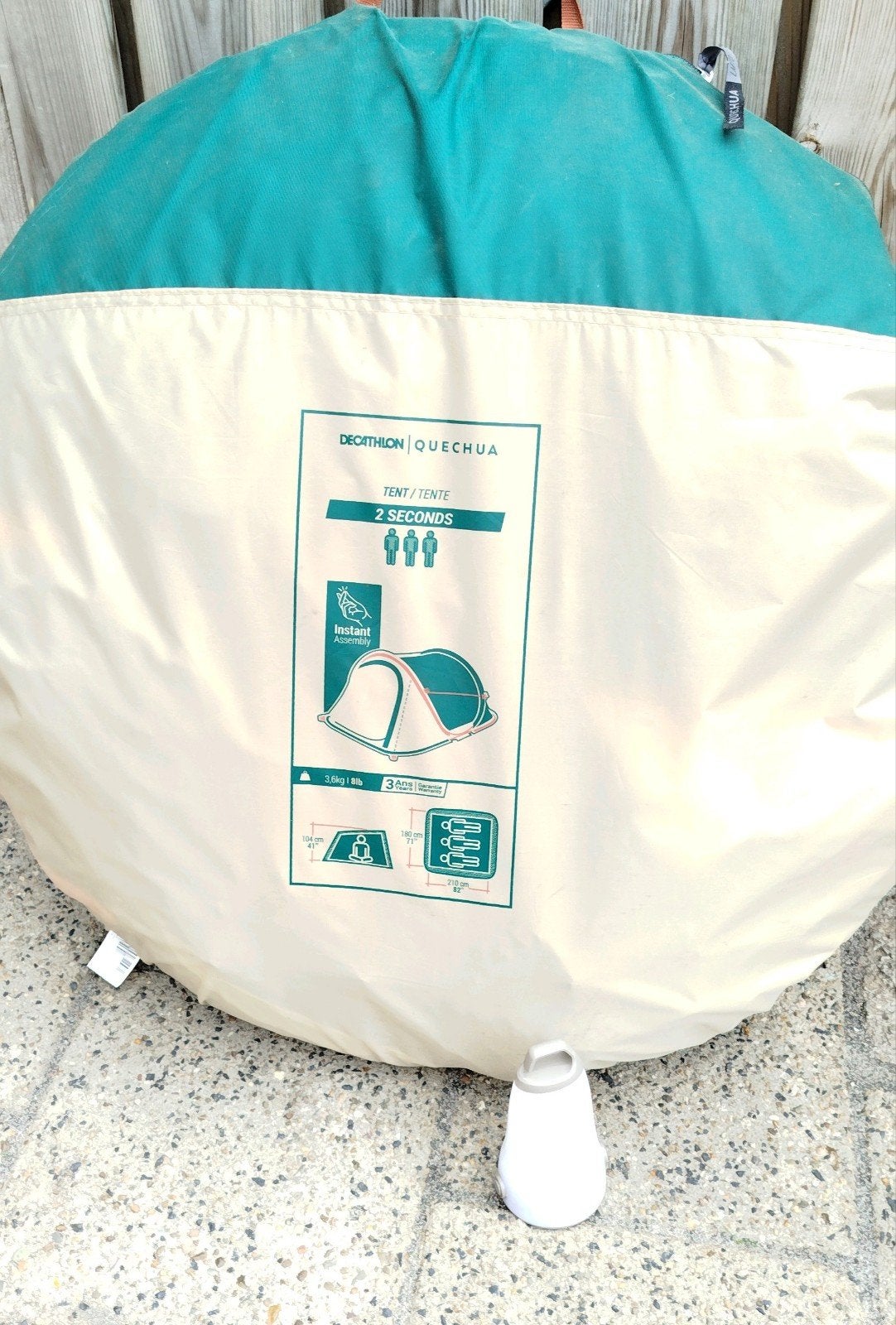 Decathlon Quechua 2 Seconds Tent - 2 personen, Ophalen, Zo goed als nieuw, Tot en met 3