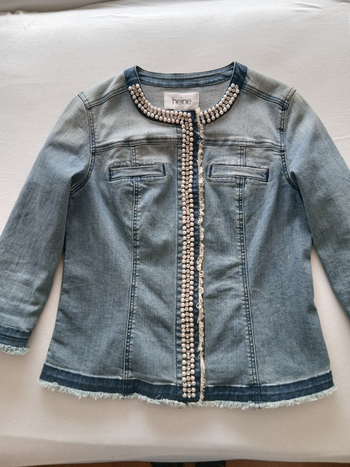 Denim jack, Maat 38/40 (M), Blauw, Ophalen of Verzenden, Gedragen