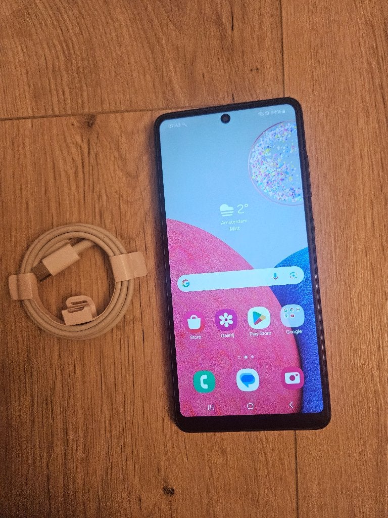 Samsung Galaxy A52/A52S ZGAN met usb kabel €100/€120, Zwart, Ophalen of Verzenden, Zo goed als nieuw, 128 GB