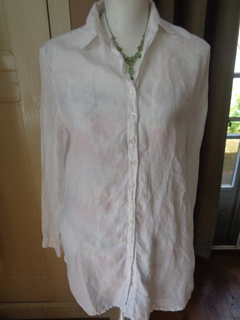 JOSEPHINE & CO linnen blouse:mt 38, Maat 38/40 (M), Josephine & Co, Wit, Ophalen of Verzenden