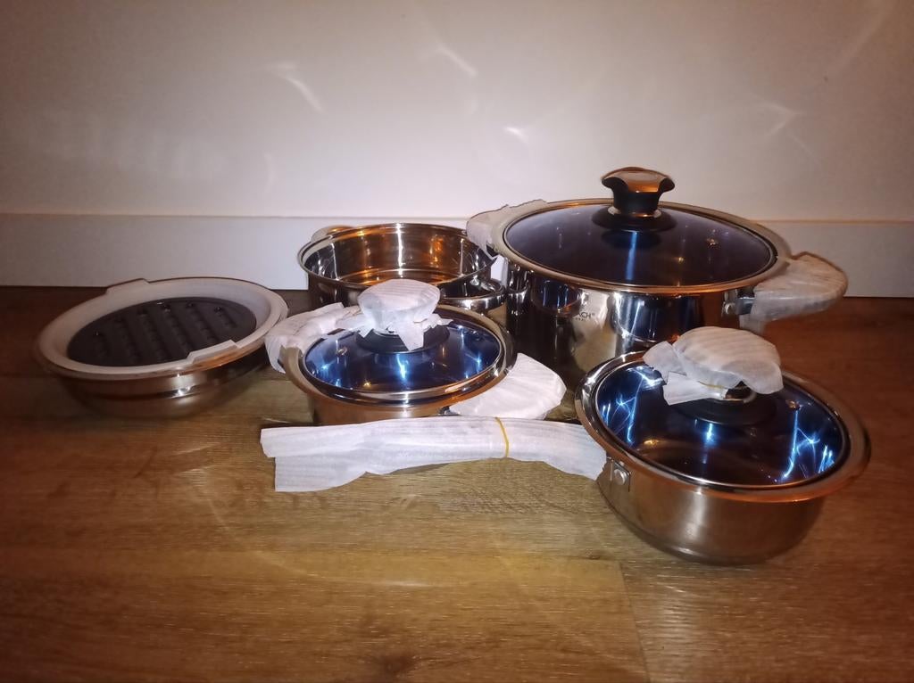Eisenbach Professional 8-delige Pannenset - Nieuw, Ophalen, Nieuw, Pannenset, Rvs