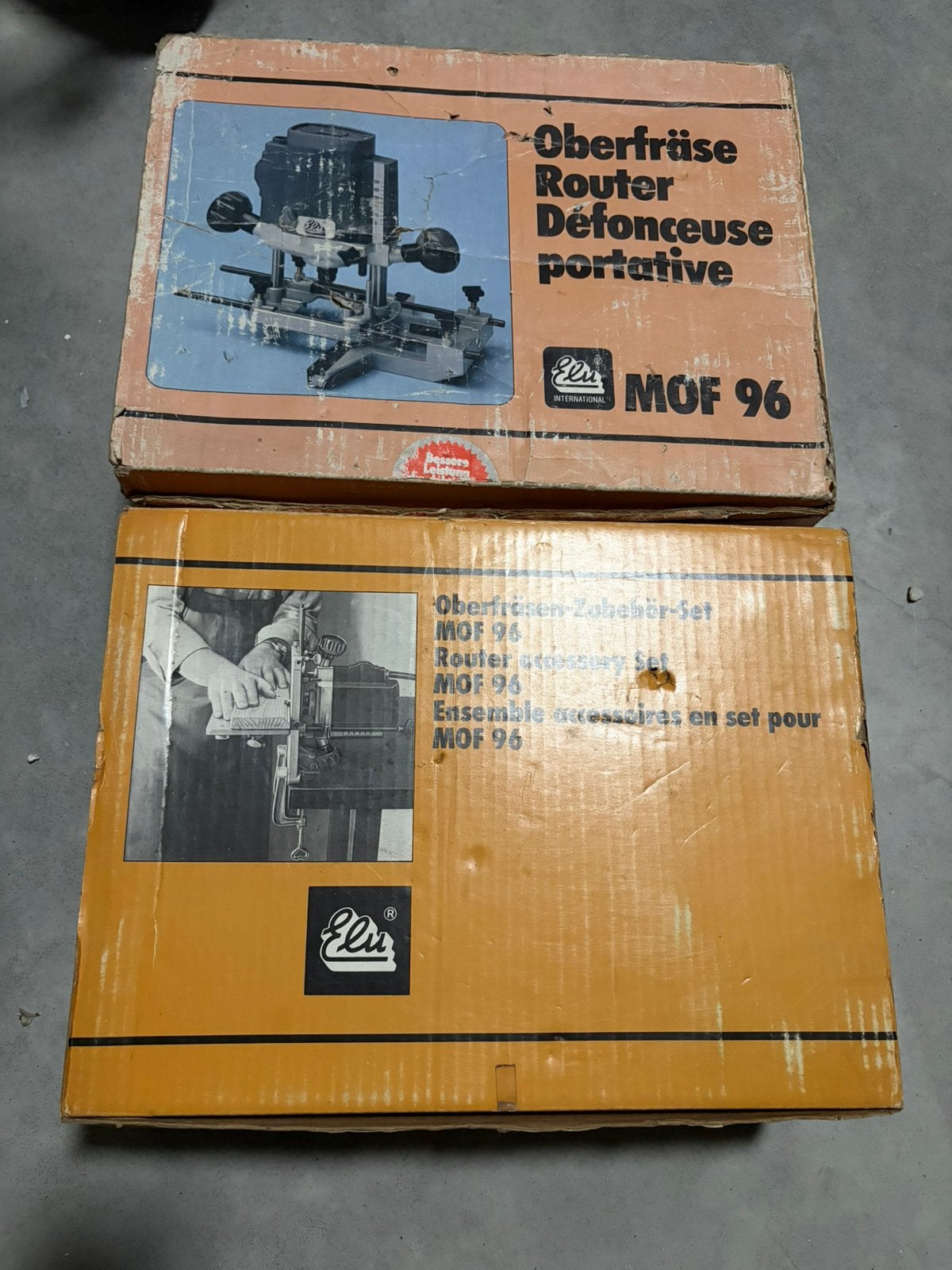 ELU MOF 96 bovenfrees met accessoireset, Ophalen, Gebruikt, Elektrisch, Bovenfrees