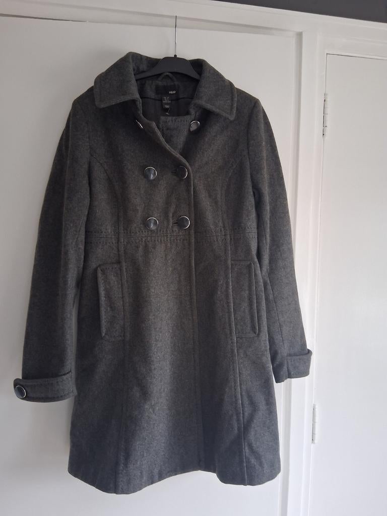H&M Mantel Maat 36 - Grijs, H&M, Ophalen of Verzenden, Maat 36 (S), Grijs