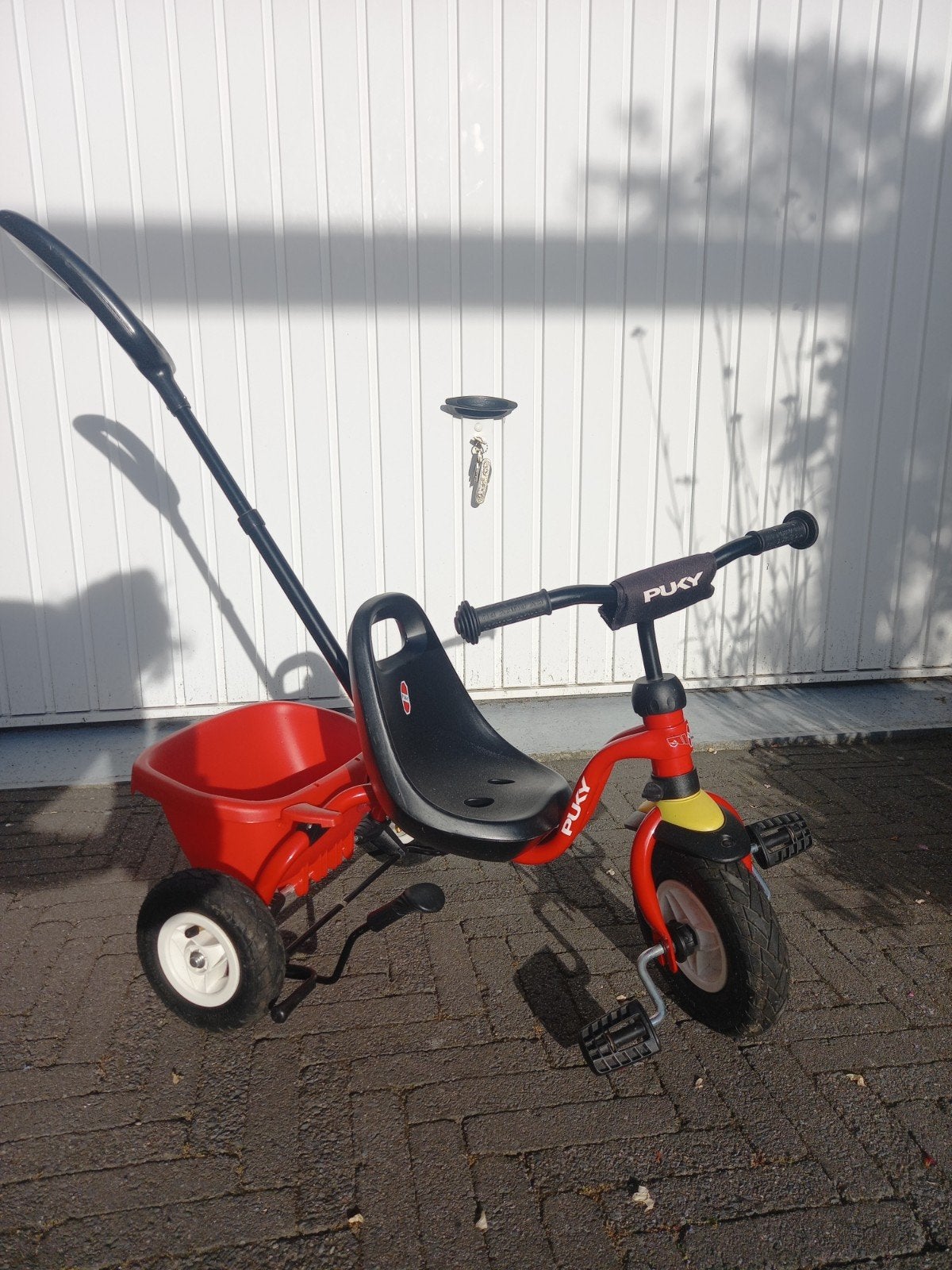 Puky driewieler met duwstang en kiepbakje, Ophalen, Terugtraprem, Verstelbare zitting, Puky
