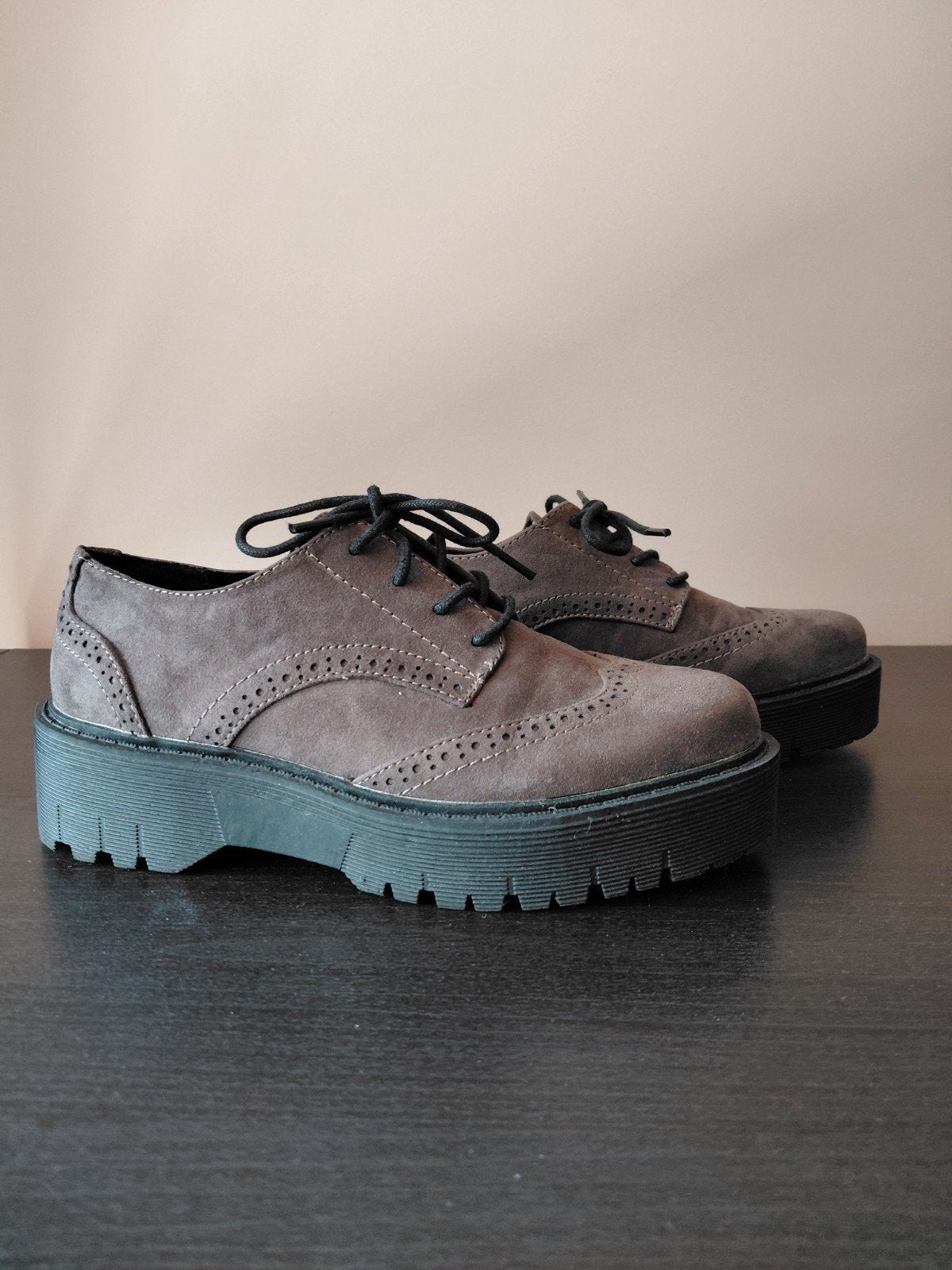 schoenen platform maat 37, Bruin, Verzenden, Overige typen, Zo goed als nieuw