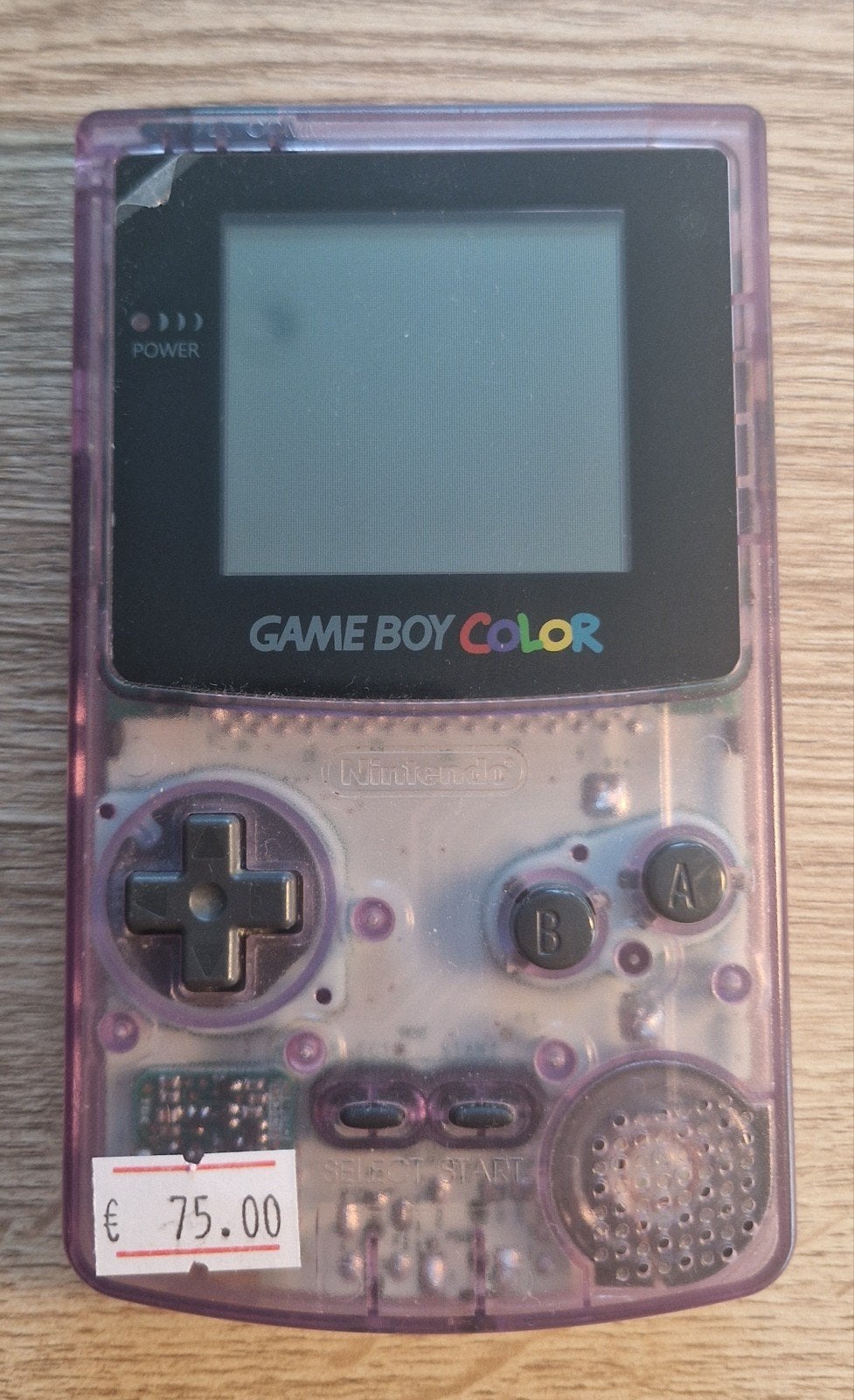 Gameboy color transparant paars PAL met krasvrij scherm, Spelcomputers en Games, Spelcomputers | Nintendo Game Boy, Ophalen of Verzenden