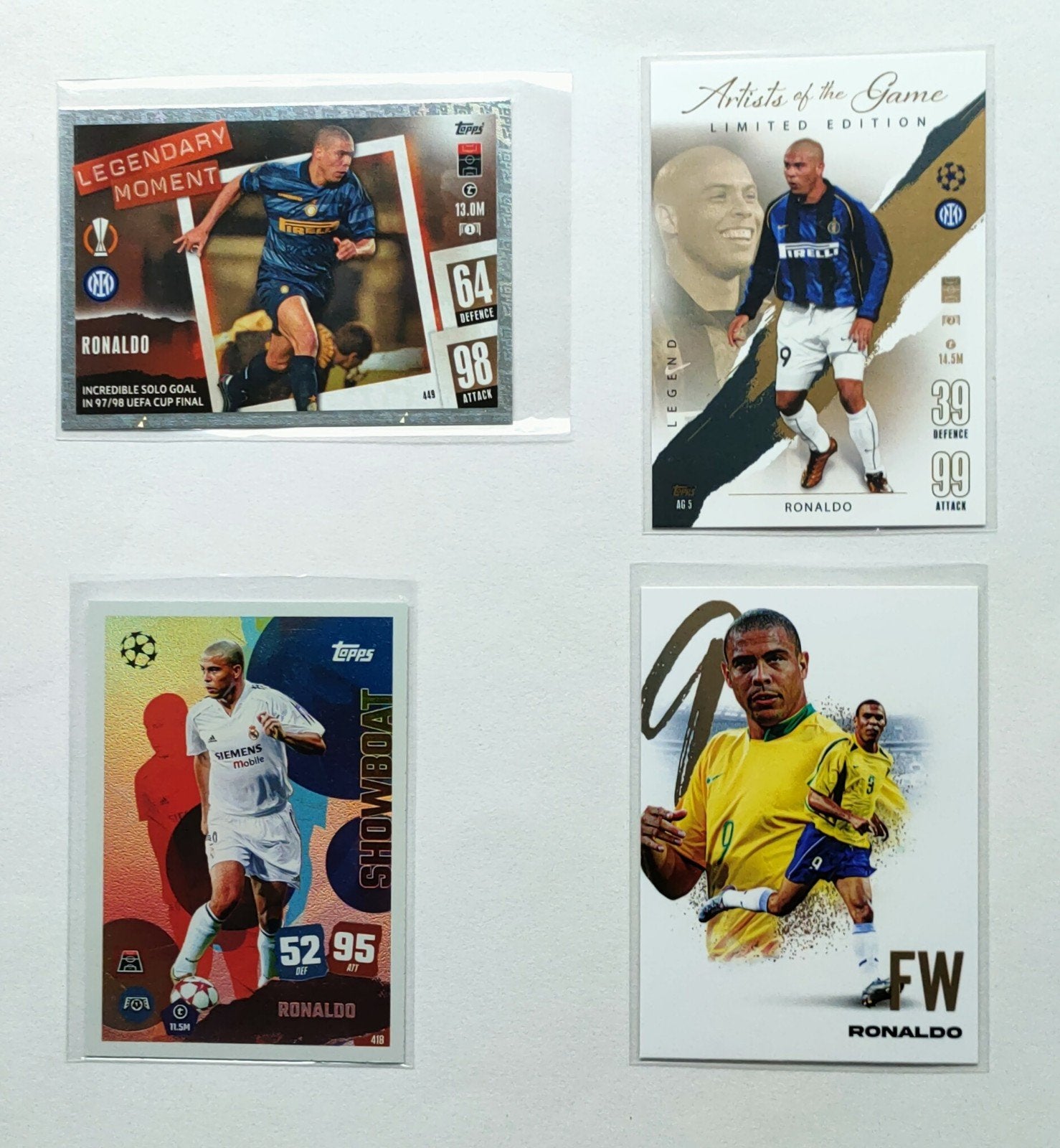 Ronaldo R9 Inter Milaan.. Brazilië.. Real Madrid.. Topps, Verzenden, Nieuw, Buitenlandse clubs, Spelerskaart