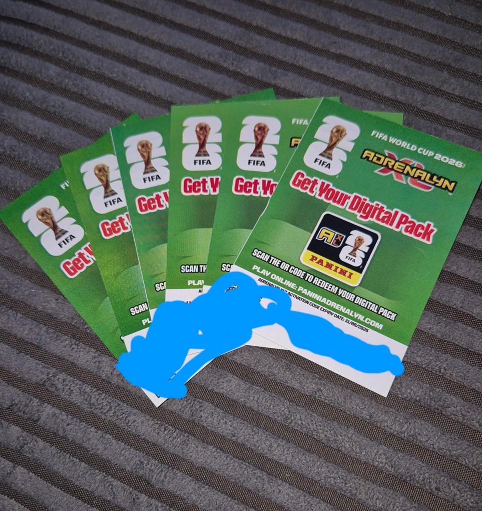 FIFA Adrenalyn digital pack codes 6 stuks, Ophalen of Verzenden, Plaatje
