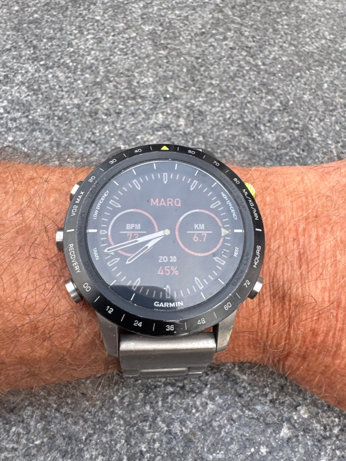 Titanium Garmin MARQ sporthorloge - Zo goed als nieuw, Sieraden, Tassen en Uiterlijk, Hartslag, Zwart, Ophalen of Verzenden, Zo goed als nieuw