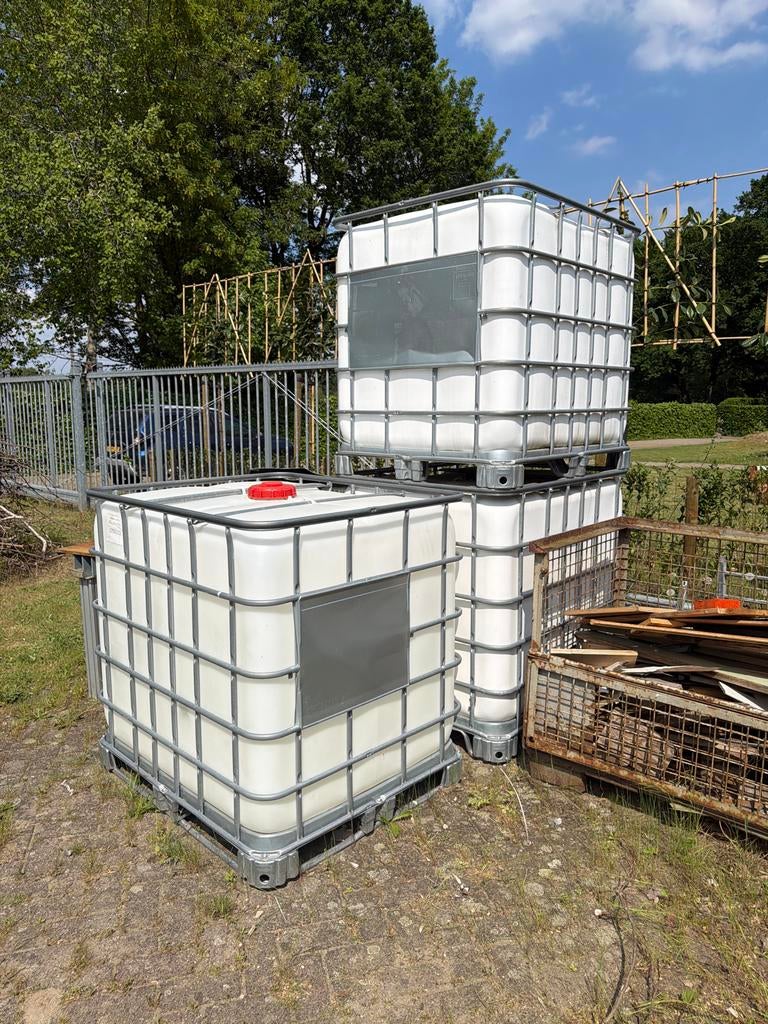 IBC Vaten 1000 Liter - Wateropslag, 100 cm of meer, 60 cm of meer, Ophalen of Verzenden, Zo goed als nieuw