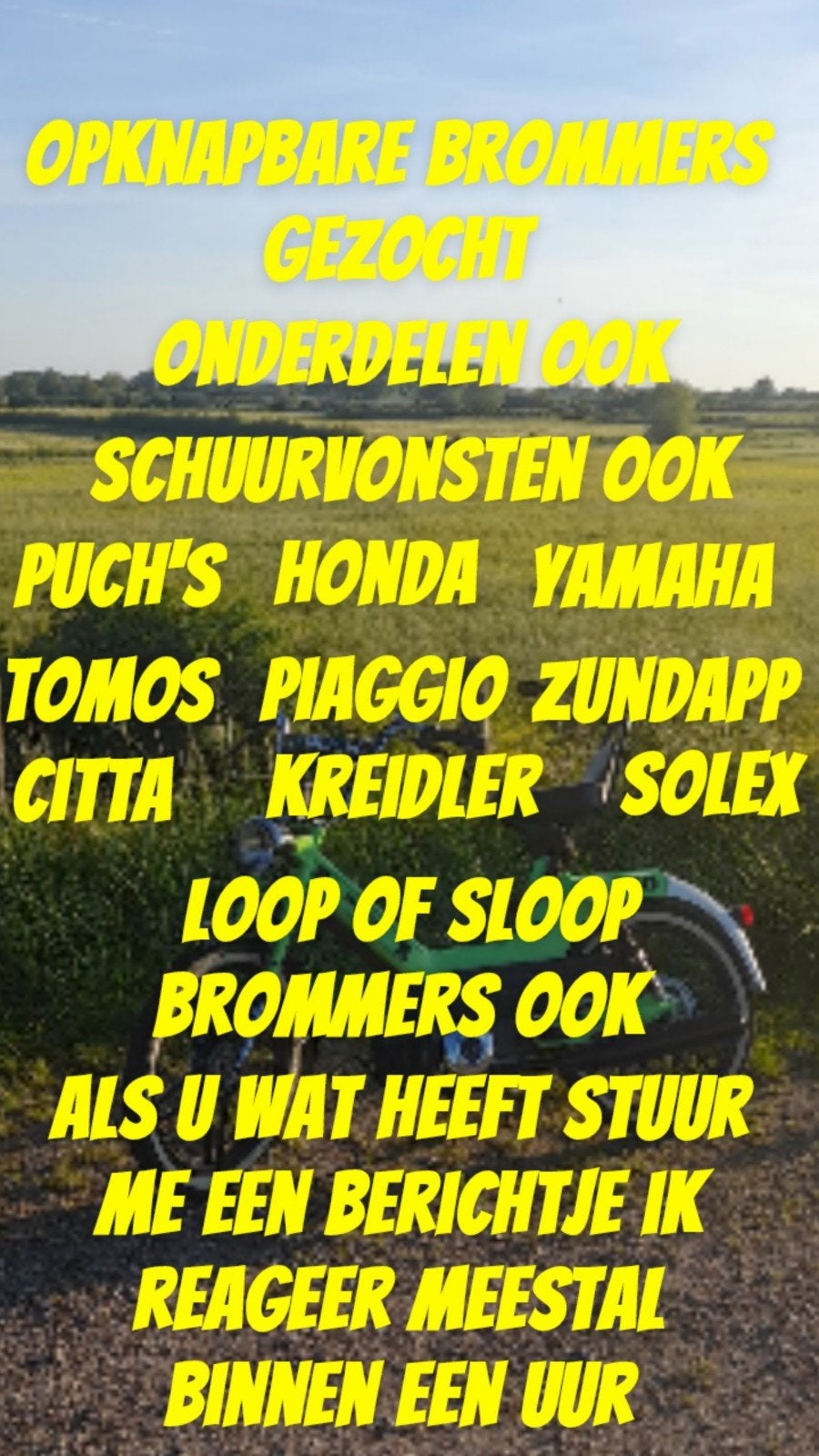 Opknapbare brommers !!gezocht!!, Fietsen en Brommers, Brommeronderdelen | Oldtimers, Gebruikt, Puch, Overige typen, Ophalen of Verzenden