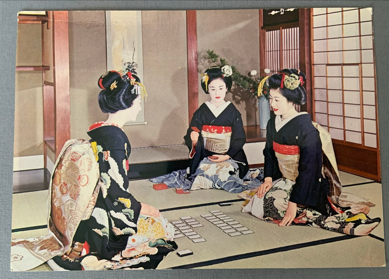 Japanse Maiko Kaart - Kyoto, Karuta Spel, Verzenden, 1940 tot 1960, Gelopen, Buiten Europa