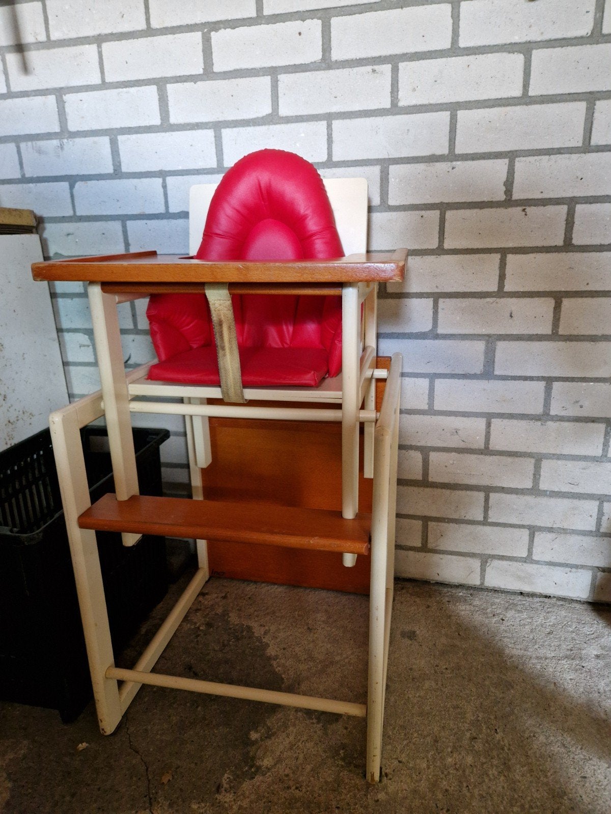 kinderstoel hout, Kinderen en Baby's, Kinderstoelen, Ophalen, Gebruikt, Overige typen, Aanschuifbaar